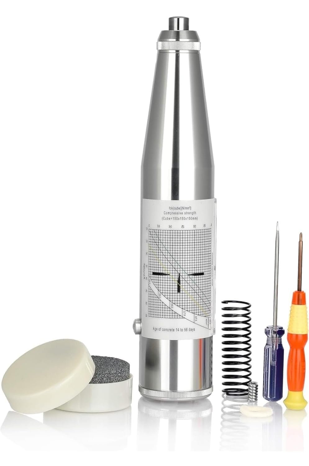 Concrete Rebound Hammer - NDT Resiliometer Scihmidt Hammer for Testing Concrete Strength (10-60Mpa Range) | Accurate Concrete Hardness & Durability Testing with 6 months warranty - Image 8
