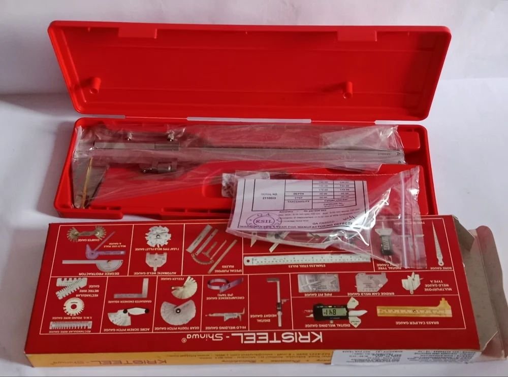 KRISTEEL-2915 Vernier Caliper with fine adjustment (200 mm with calibration certificate)