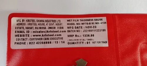 Kristeel - Wet Film Thickness Gauge-Hexagonal (20 - 3000 Microns) - WTFG-B - Image 3