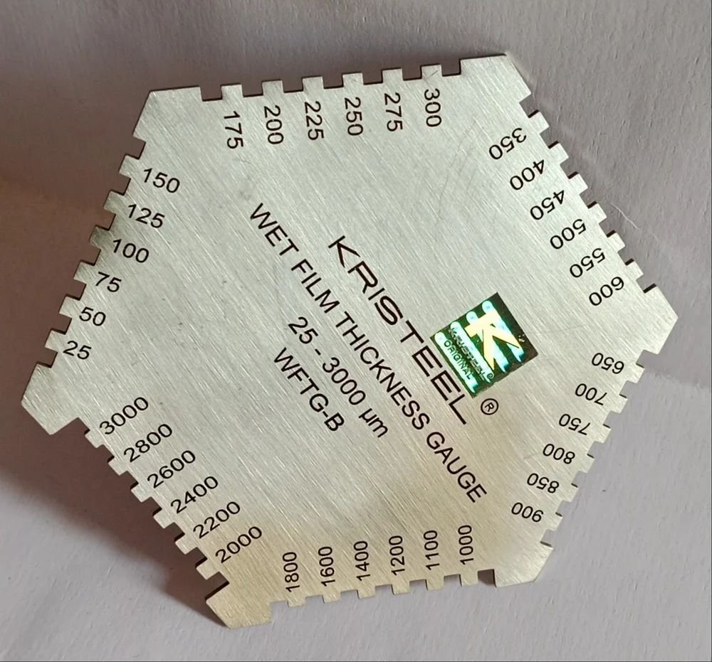 Kristeel - Wet Film Thickness Gauge-Hexagonal (20 - 3000 Microns) - WTFG-B