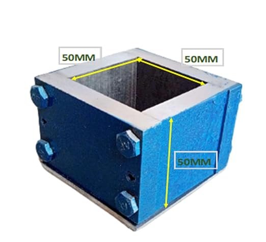 Mild Steel Cube Mold for Mortar Testing – 50mm x 50mm x 50mm – Pack of 3 | Heavy-Duty Cube Moulds for Construction Lab Use | ISI Standard Compliant - Image 2