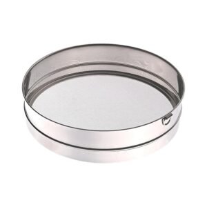 Kuber Industries Anti-Rust Stainless Steel Flour Strainer & Channi for Kitchen Baking - 12 Inch Jali Sieve/Chalni for Atta & Maida -Silver Visit the Kuber Industries Store